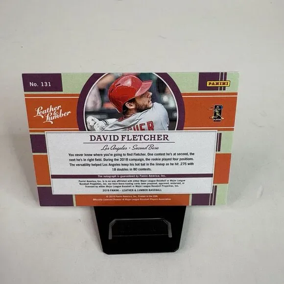 David Fletcher 2019 Leather and Lumber RC Leather Signatures #131 Auto /99 LA - Picture 2 of 4